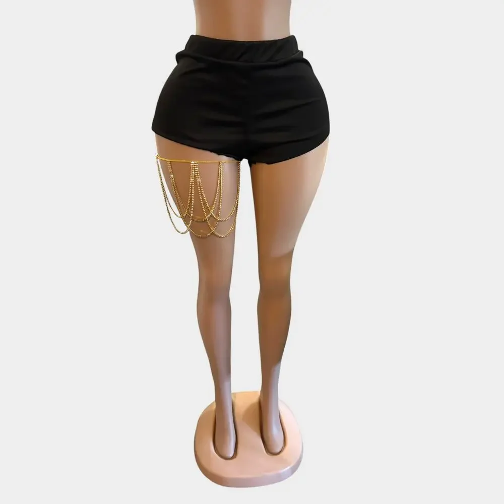 Crystal Rhinestone Thigh Gold Chain - Picture 3 of 8
